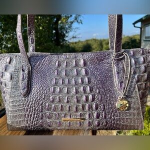 NWT Brahmin Tonya in Glitter Purple Shoulder Bag